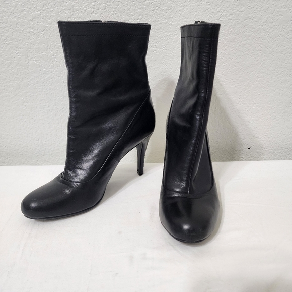 Coach Bethie Black Nappa Leather Ankle High Heel Boots Size 6 - Picture 10 of 14